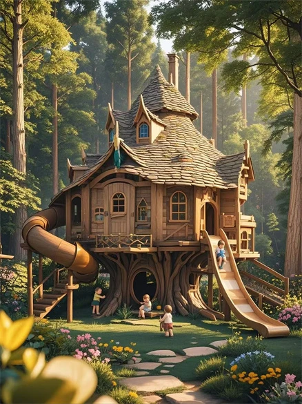 Treehouse liukua ja keinua